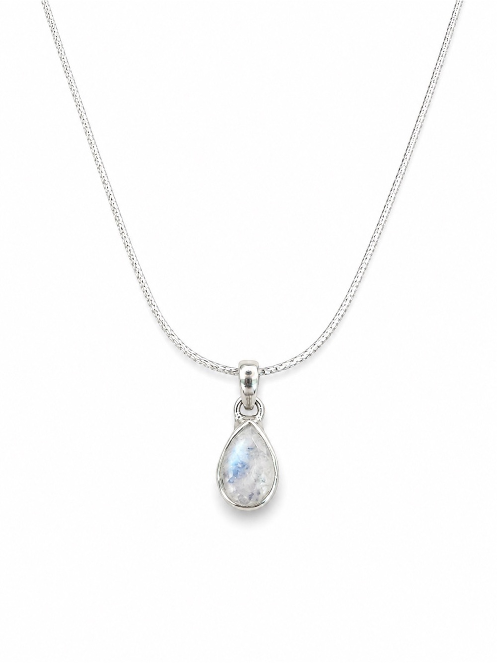 Moonstone Teardrop Pendant (S925)